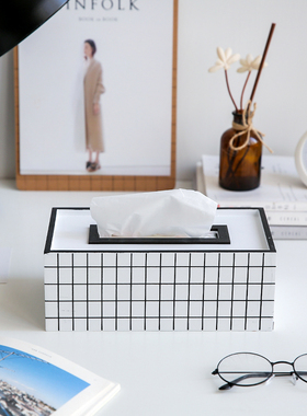 ins北欧风格木质创意客厅纸巾盒