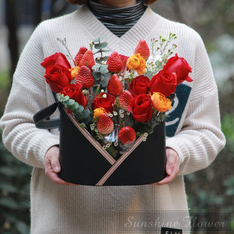 西安车厘子奶油草莓花束同城速递情人节母亲节礼物送朋友女友送花