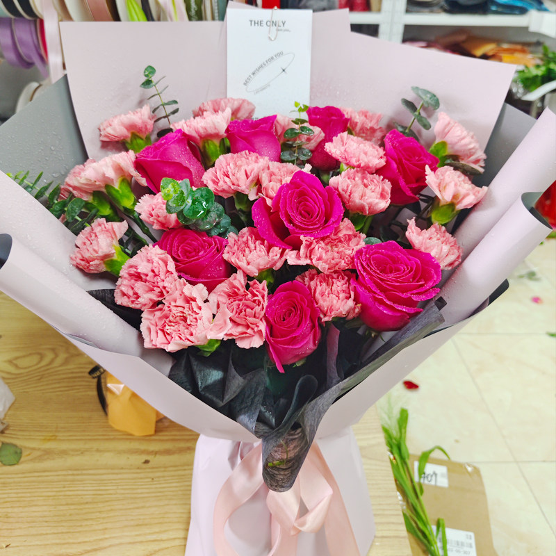 北京鲜花速递同城绣球向日葵玫瑰花束混搭生日女朋友母亲节