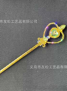 圣诞节LED灯发光魔法棒冰雪奇缘公主配饰魔法棒儿童爱心权杖