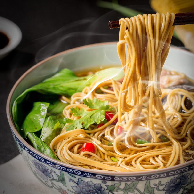 贵州可渡河威宁荞麦面条500g苦荞面条荞麦挂面早餐面食碱水面食品