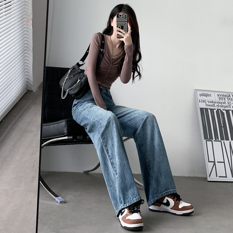 秋季2022新款爆款高腰显瘦牛仔裤 caiwangkang牛仔裤