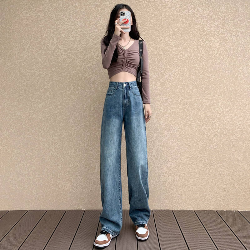 秋季2022新款爆款高腰显瘦牛仔裤 caiwangkang牛仔裤