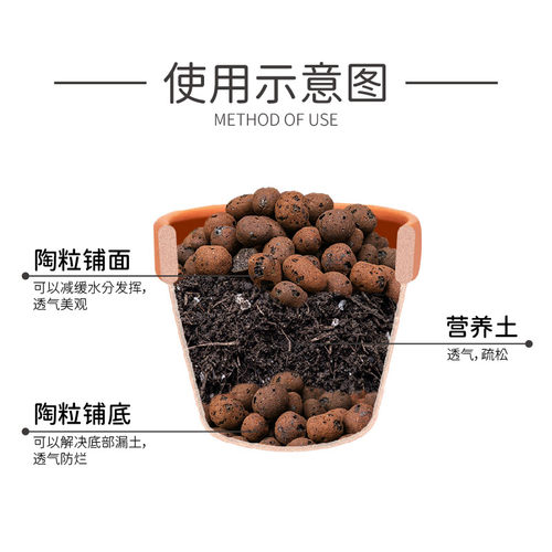 陶粒养花专用垫底花卉多肉兰花盆栽水培回填铺面防烂根透气轻质球 - 图2