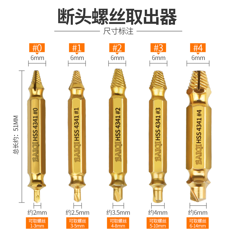 螺丝取出器断丝取出器断头螺丝取出器万能滑丝工具取丝器拆卸神器 - 图1