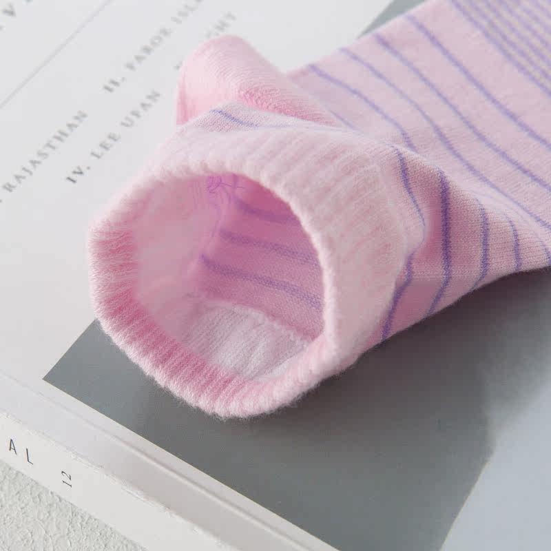 君兰梦6双糖果色条纹清新纯棉袜子 君兰梦内衣短袜/打底袜/丝袜/美腿袜