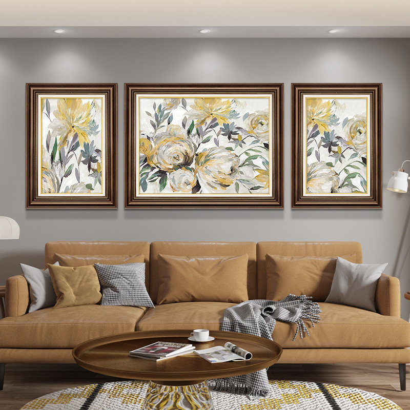 美式客厅装饰画沙发背景墙挂画复古油画法式中古风卧室壁画高级感,淘宝优惠券,粉丝福利购,淘宝优惠卷