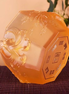 威弗列德琉璃潮流客厅金斗凤凰摆件家用装饰聚宝盆烟缸乔迁礼品