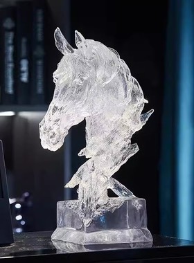 威弗列德透明马头轻奢抽象装饰品