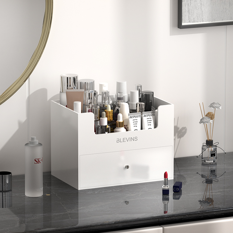 卫生间洗手台化妆品收纳盒带抽屉新款网红高级感亚克力桌面置物架