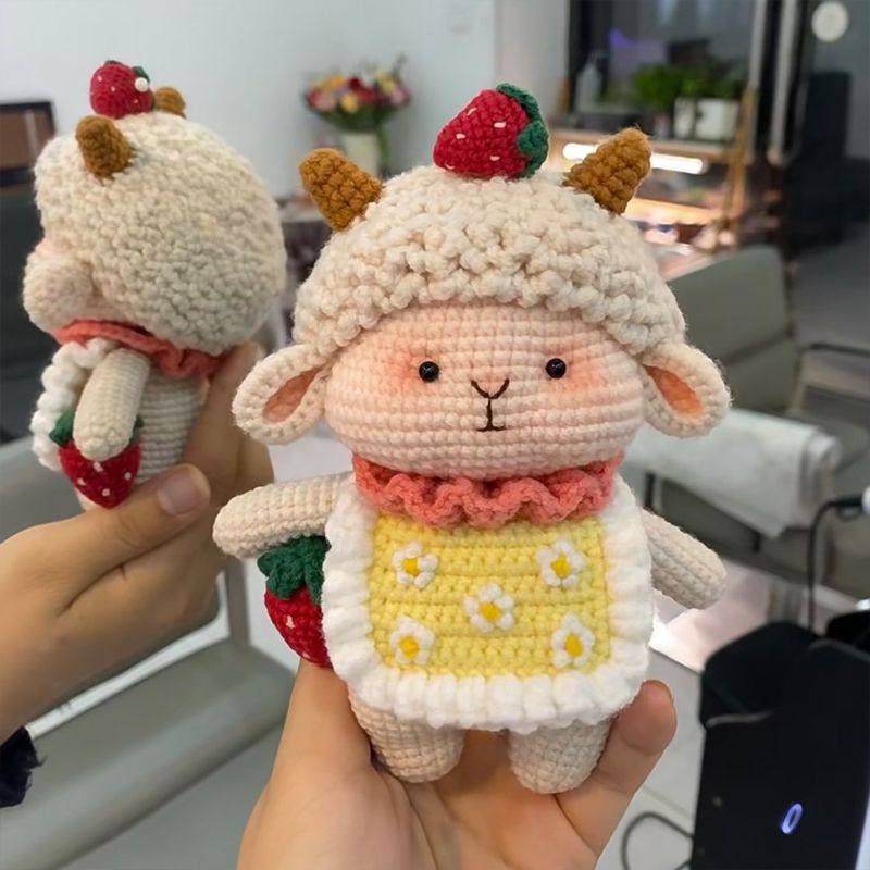 微钩材料包可爱小玩偶编织diy材料包毛线钩针田园小动物手工自制,淘宝优惠券,粉丝福利购,淘宝优惠卷