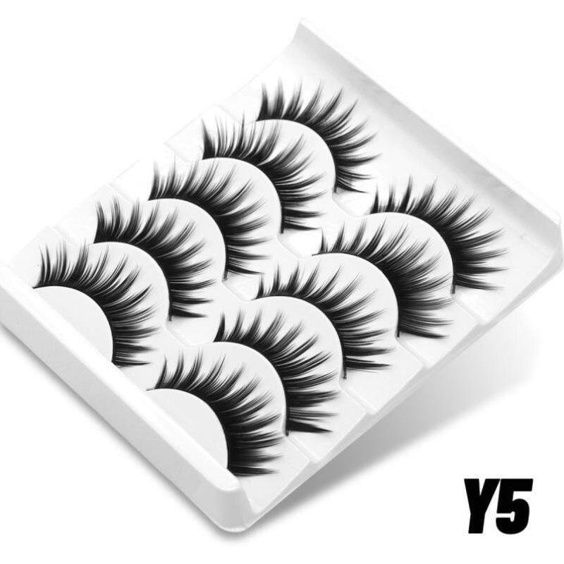 Fluffy Laes 5 Pairs D Curl 3D Mink False假睫毛 - 图3