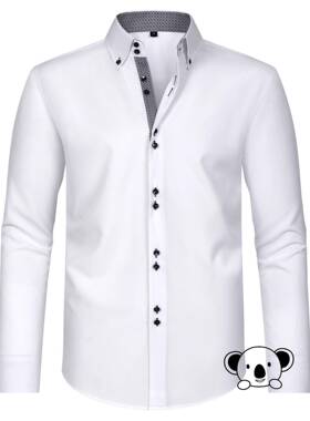 C 7365 Men's Double Breasted Shirt 商务白衬衫
