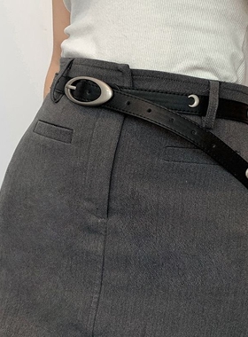 黑色腰带女高级感设计感小众百搭配牛仔裤带皮带装饰韩版夏季休闲