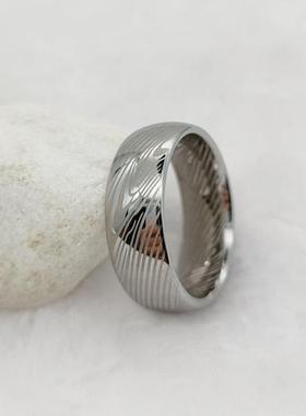 n's Damascus Ring Tungsten Faion Jewelry Unique钨丝戒指