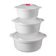 Fresh-keeping bowl Food grade microwave heating special utensils Hot rice container lunch box steamer steamer bowl household with cover