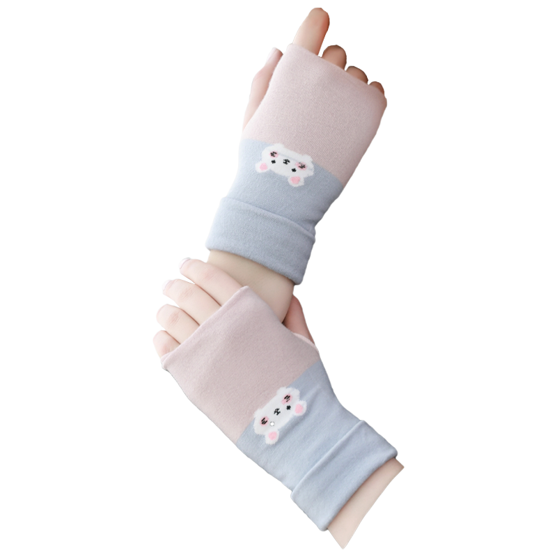 半指手套女冬天薄款春秋季保暖打字半截无指秋冬季学生写字露指,淘宝优惠券,粉丝福利购,淘宝优惠卷