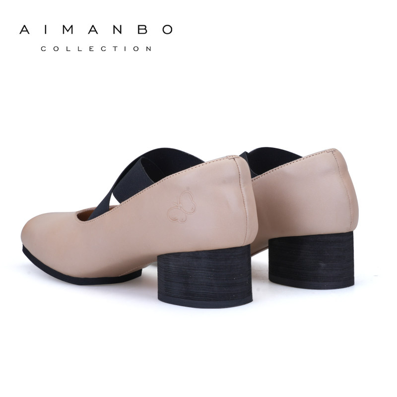 漫步佳人2026春季新品芭蕾舞单鞋女绑带猪鼻子粗跟浅口鞋舒适女鞋,淘宝优惠券,粉丝福利购,淘宝优惠卷