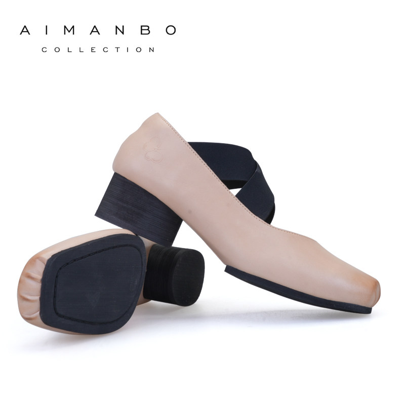 漫步佳人2026春季新品芭蕾舞单鞋女绑带猪鼻子粗跟浅口鞋舒适女鞋,淘宝优惠券,粉丝福利购,淘宝优惠卷