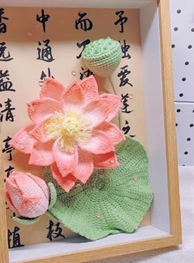 微钩材料包手工钩织diy荷