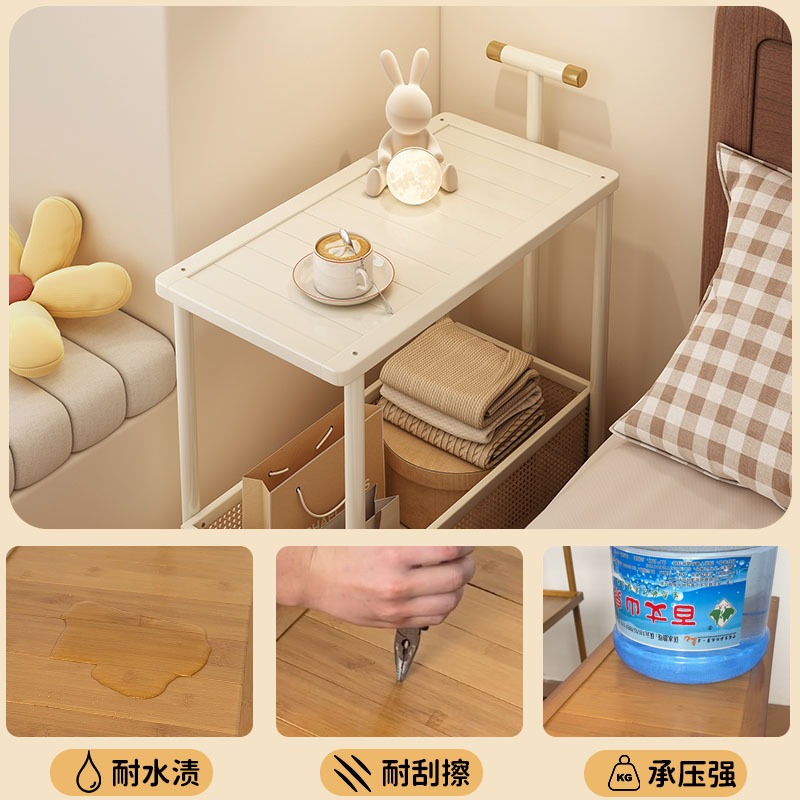 床边小边几家用可移动小推车卧室床头置物架2025新款夹缝收纳架子 - 图1