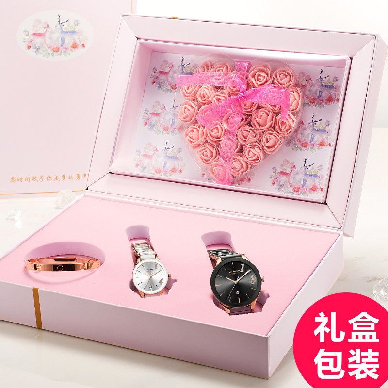 1314情侣情侣款一对名牌正品对表 铂时美国产腕表