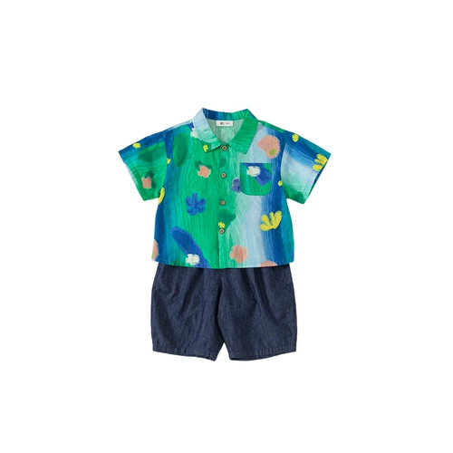 Летняя одежда, комплект для детского сада, детская одежда, в западном стиле