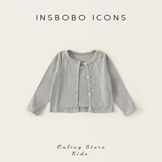 INSbobo女童外套2026春季新款女宝针织衫儿童上衣宝宝好看开衫潮