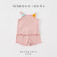 INSbobo ເດັກຍິງ summer ຊຸດ suspender ສອງສິ້ນ