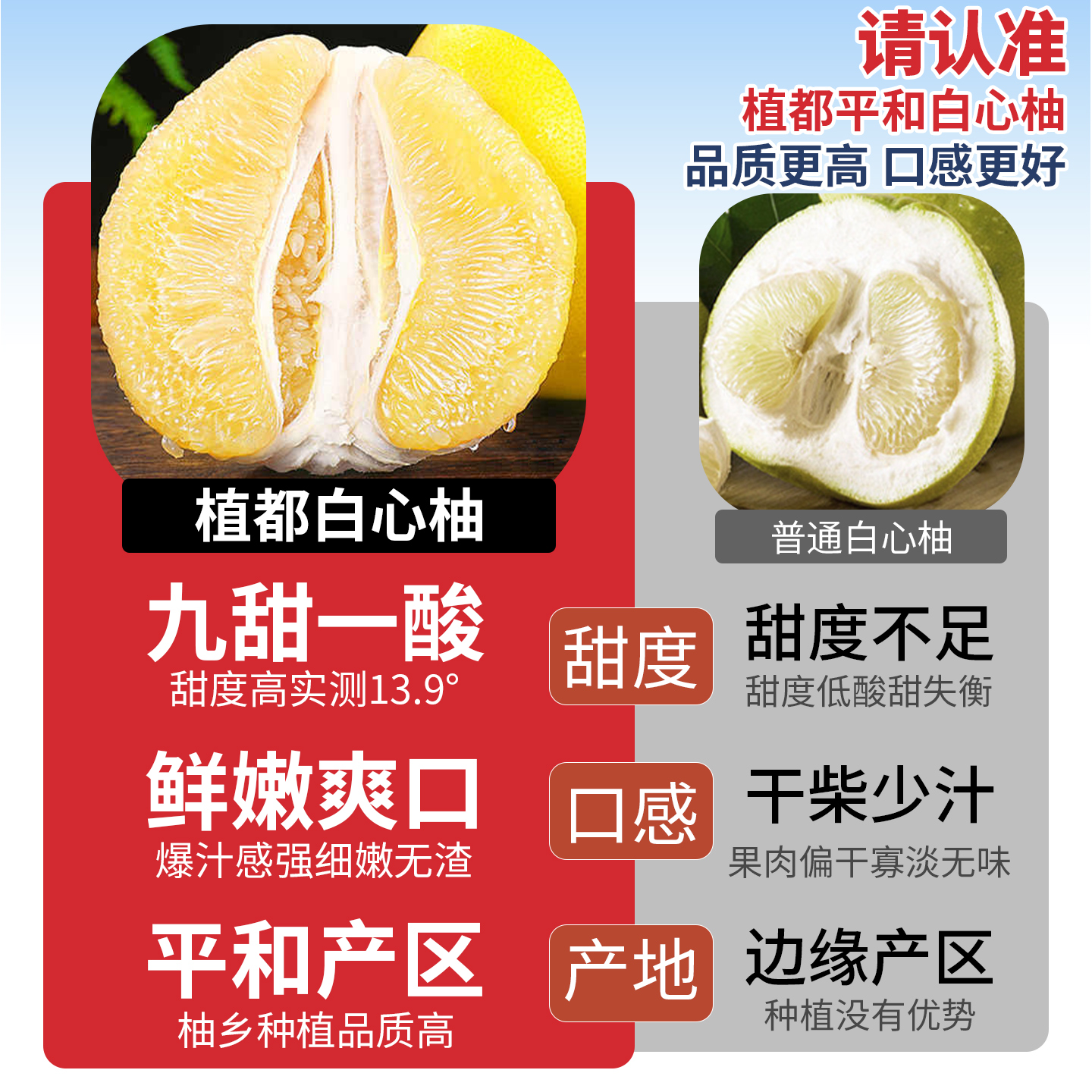 10斤福建平和白心柚子白肉蜜柚新鲜当季水果管溪红甜柚三9礼盒 - 图0