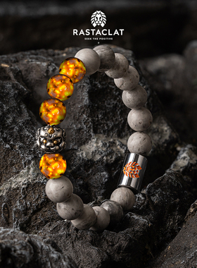 RASTACLAT火焰石金刚貔貅手串