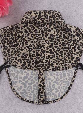 Women Detachable Leopard Print Collar French Boho Versatile