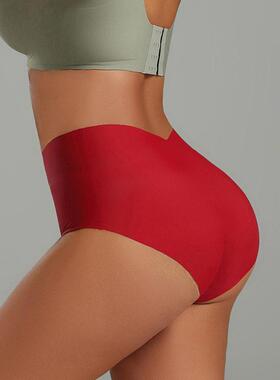 Women's High Waist Seamless Underwear Plus Size Brief No