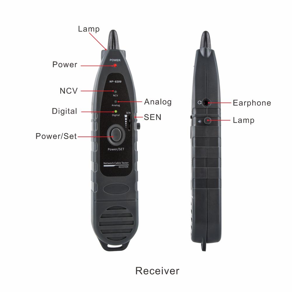 NOYAFA NF-8209 RJ45 Cable Tracker POE network Wire Checker cable tester Test Network Tool Scan Cable - 图3