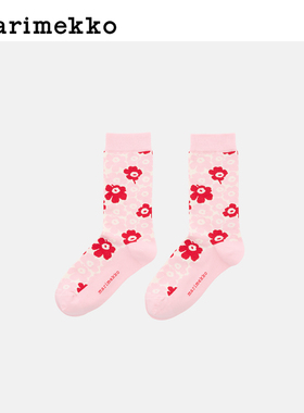 玛莉美歌Unikko印花短袜秋冬