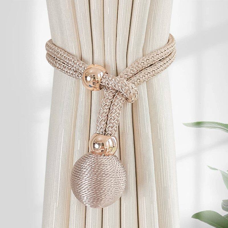 窗帘绑带2025新款窗帘绑带轻奢纱帘绑绳扎束带简约窗帘扣环绑饰可 - 图3