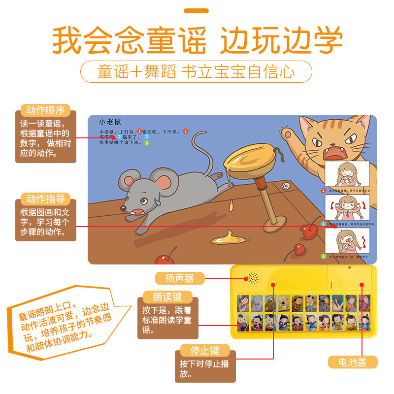 智慧鱼手指点读书幼儿童宝宝学习机 智慧鱼母婴早教机/点读学习