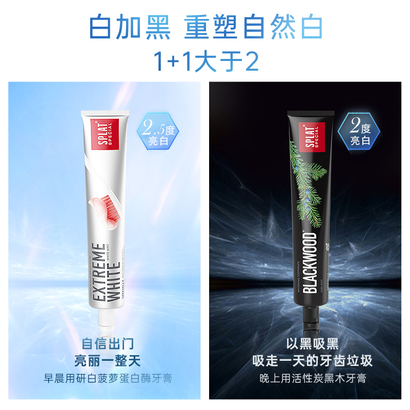 俄罗斯Splat美白牙膏去口臭清新口气小支