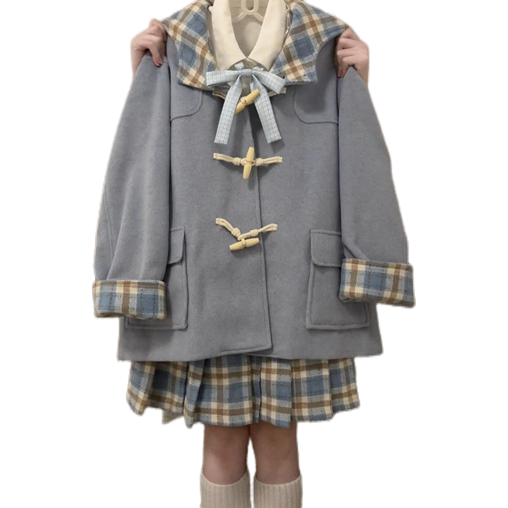 迷雾之境 少女学院优雅千金外套秋冬甜美裙子毛呢短裙两件套套装,淘宝优惠券,粉丝福利购,淘宝优惠卷