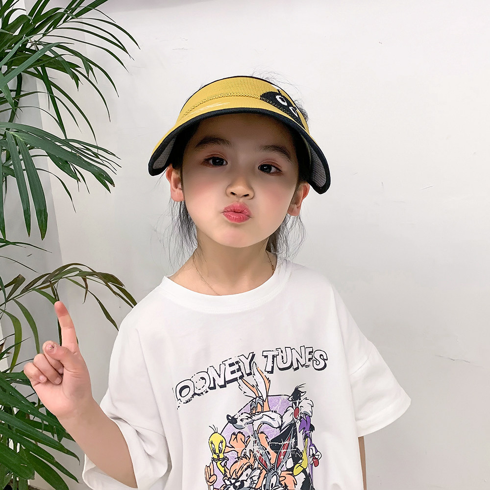 夏季遮阳防晒帽男童大帽檐儿童帽子 俏皮点点帽子
