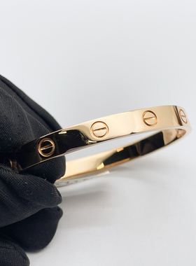 【自营】中古99新卡地亚LOVE系列18k玫瑰金经典款手镯男女同款