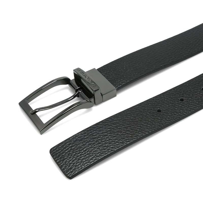 【自营】Armani/阿玛尼男士新款单圈腰带针扣真皮皮带