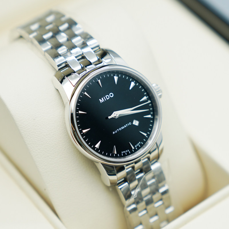 【自营】中古未使用美度贝伦赛丽系列女表机械手表瑞士腕表黑盘,淘宝优惠券,粉丝福利购,淘宝优惠卷