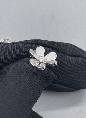 【自营】中古99新梵克雅宝Frivole吊坠18K白金迷你款钻石项链