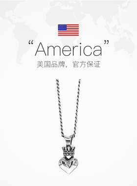 kingbaby明星款皇冠爱心项链