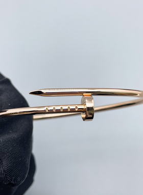 【自营】中古99新卡地亚钉子18K玫瑰金窄版手镯男女同款K金送礼物