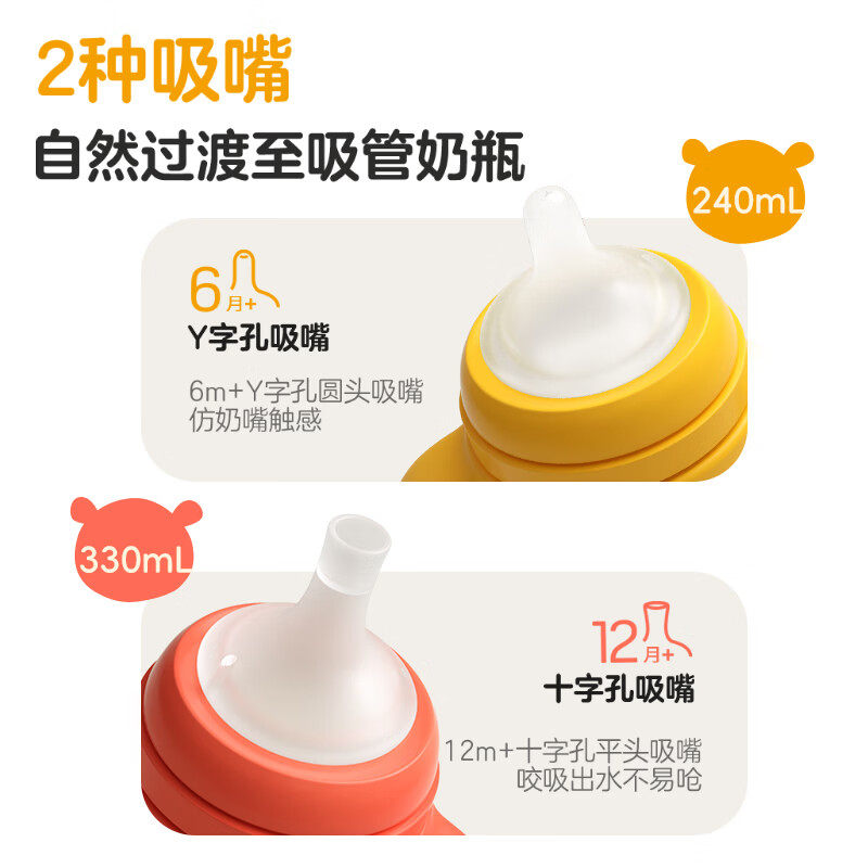 【自营】贝亲/Pigeon自然离乳重力球吸管杯奶瓶PPSU双把手奶瓶