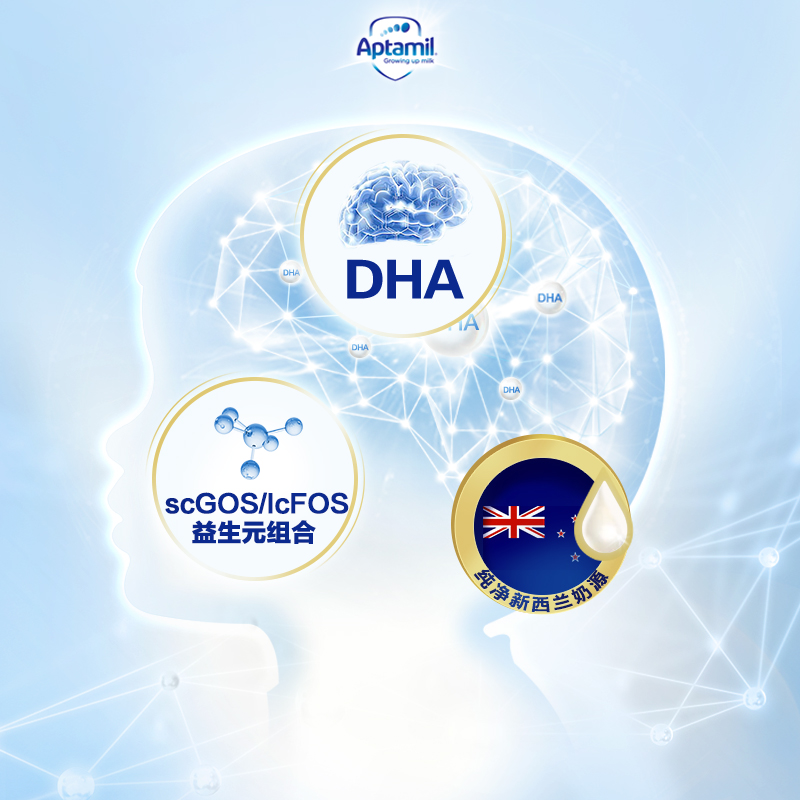 天猫国际母婴直营【直营】新西兰Aptamil进口婴幼儿配方奶粉3段900克1周岁以上*8罐3