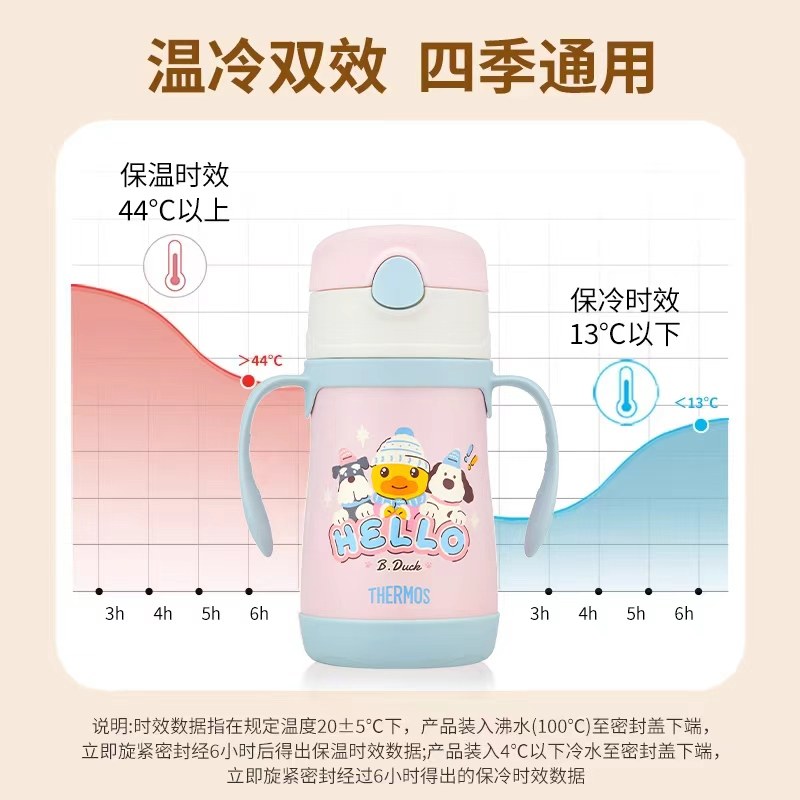 【自营】膳魔师儿童保温杯宝学饮吸管奶瓶手柄喝水壶婴幼儿园一岁,淘宝优惠券,粉丝福利购,淘宝优惠卷