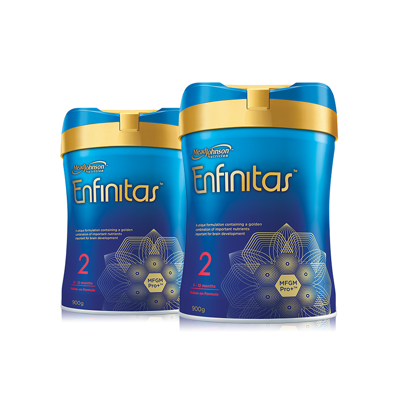 天猫国际母婴直营【直营】美赞臣原装进口婴儿配方奶粉Enfinitas港版蓝臻2段900g*20